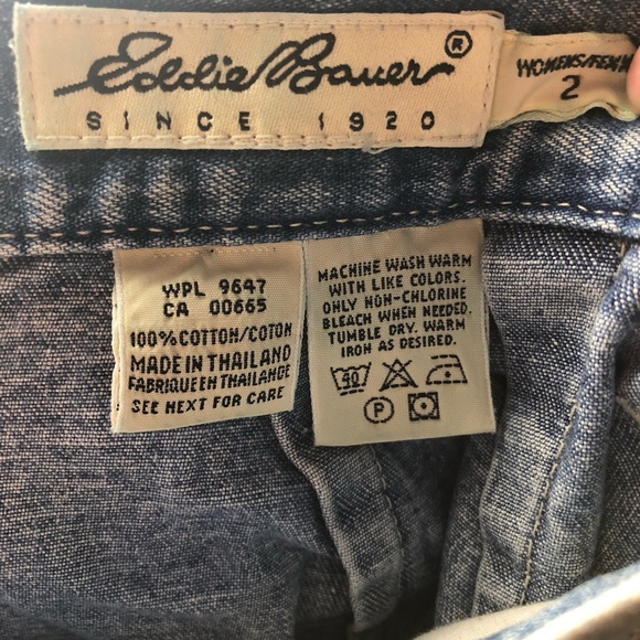 Vintage Eddie Bauer Denim Levi’s Button Down Pencil Skirt - Picture 10 of 11